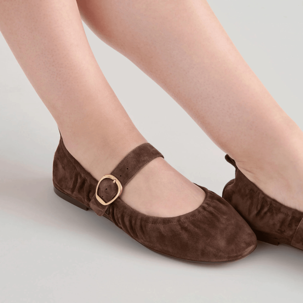 dark brown suede