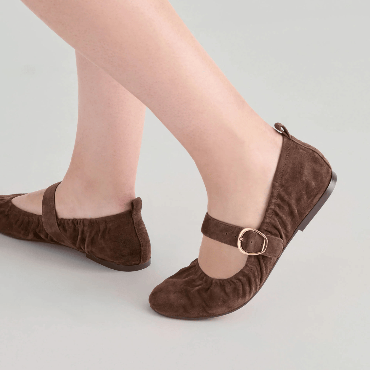 dark brown suede