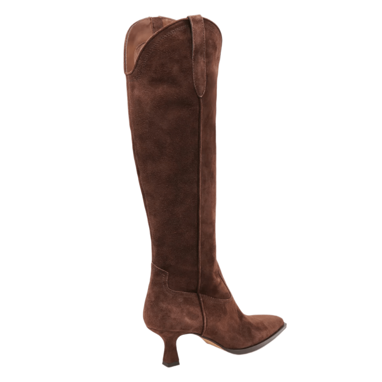 dark brown suede