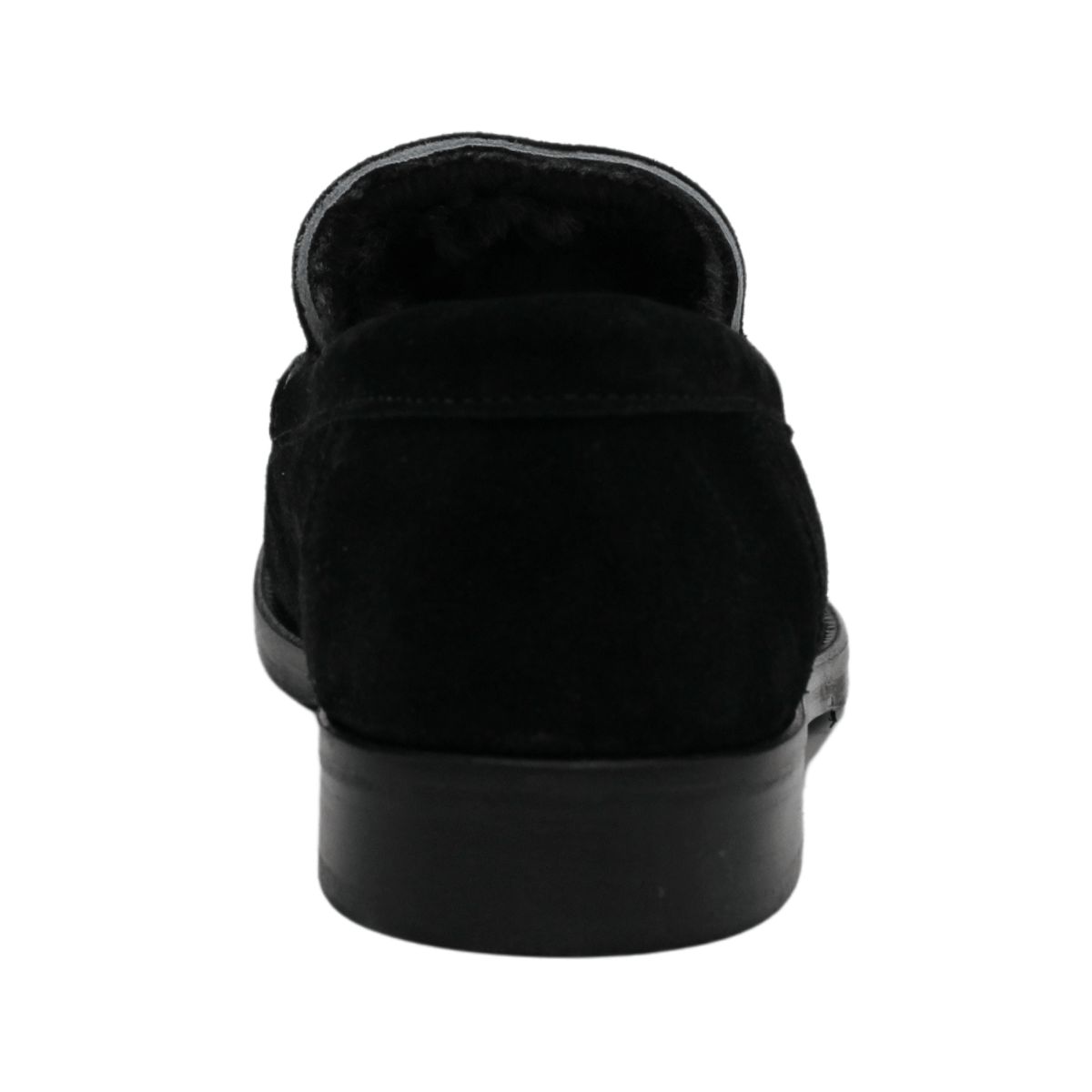 Letizia Ferrari OX03 Shearling Loafer, black suede – view 4
