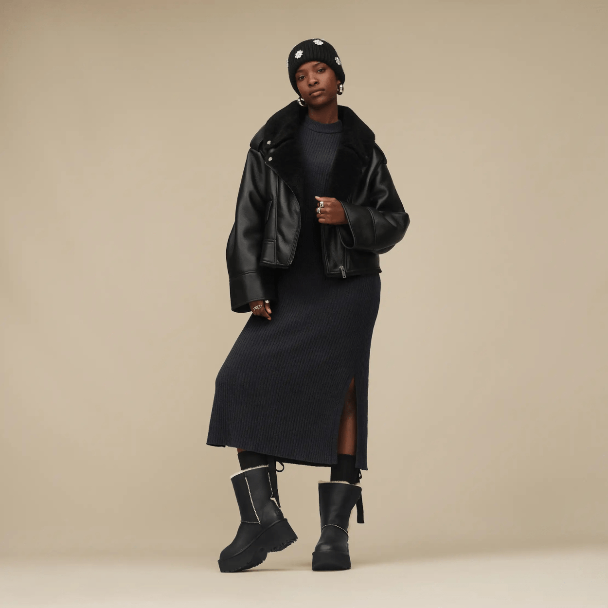 black leather