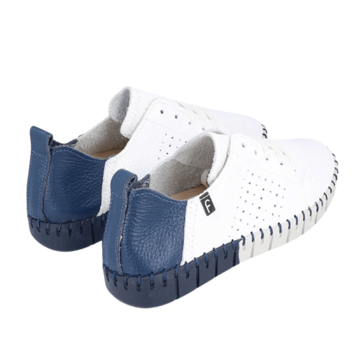 Fabiolas Sadie Sneaker, White/Navy – view 22