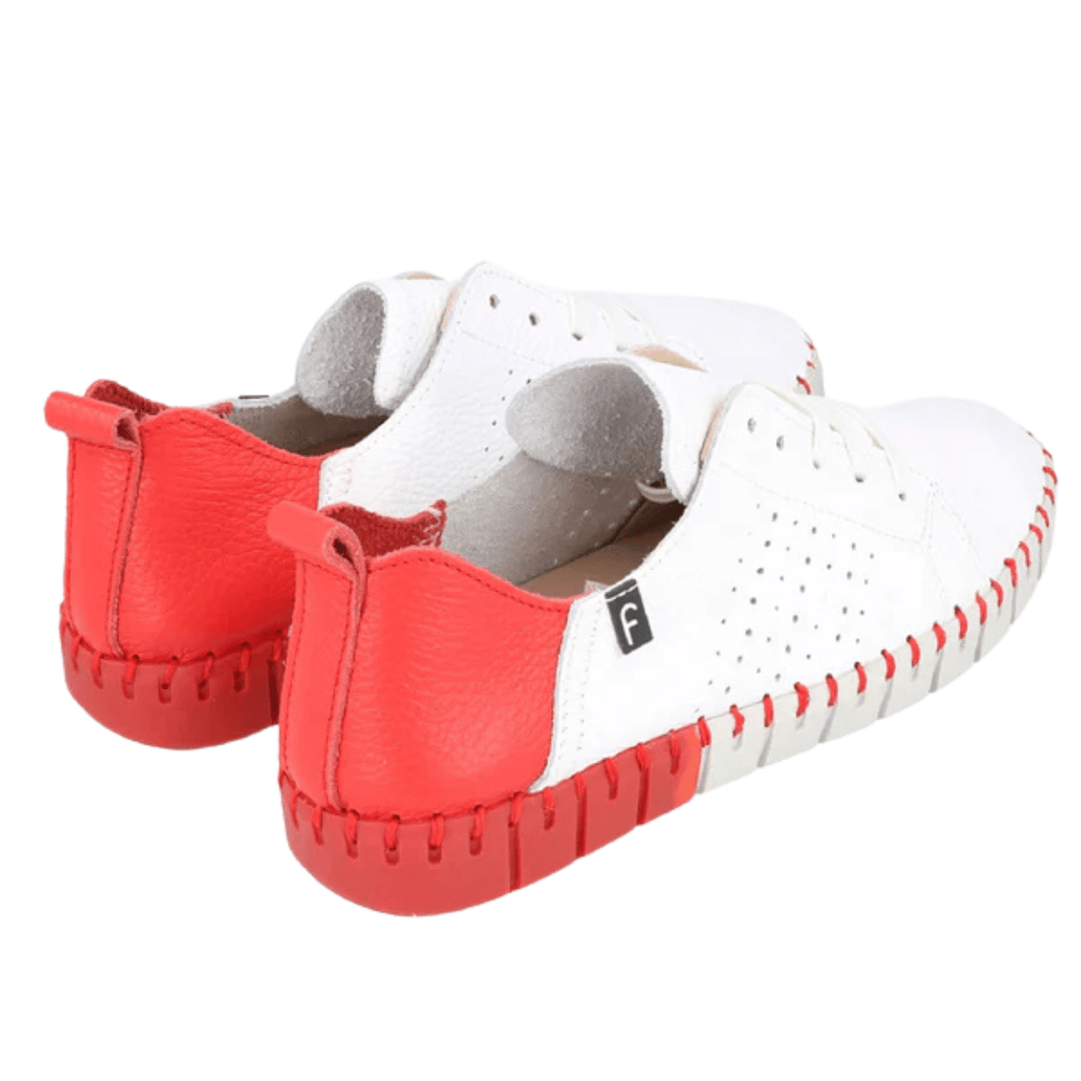 Fabiolas Sadie Sneaker, White/Red – view 25