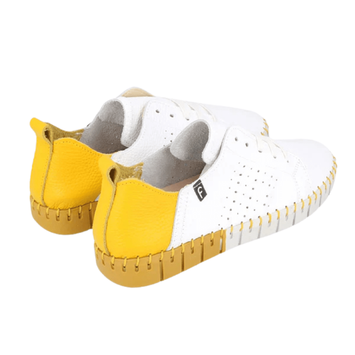 Fabiolas Sadie Sneaker, White/Yellow – view 24