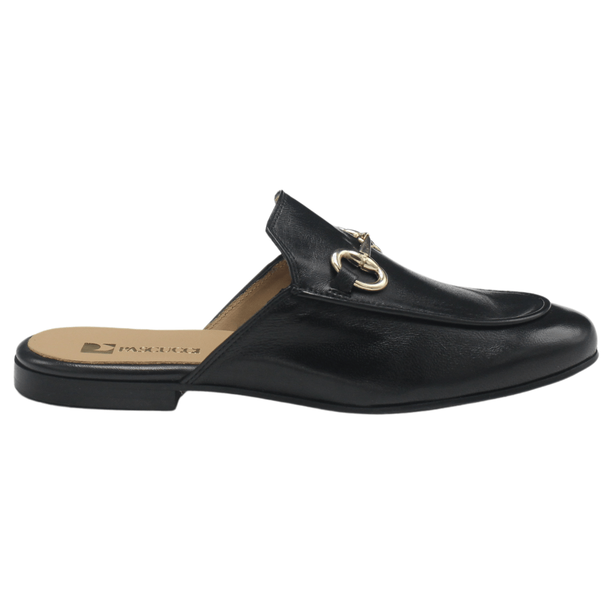 Pascucci 784 Leather Mule, Black