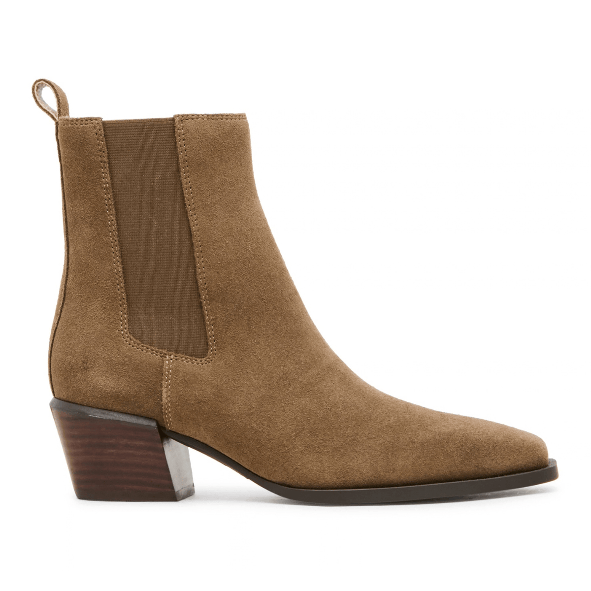 Blondo Dusi Heeled Bootie, taupe suede