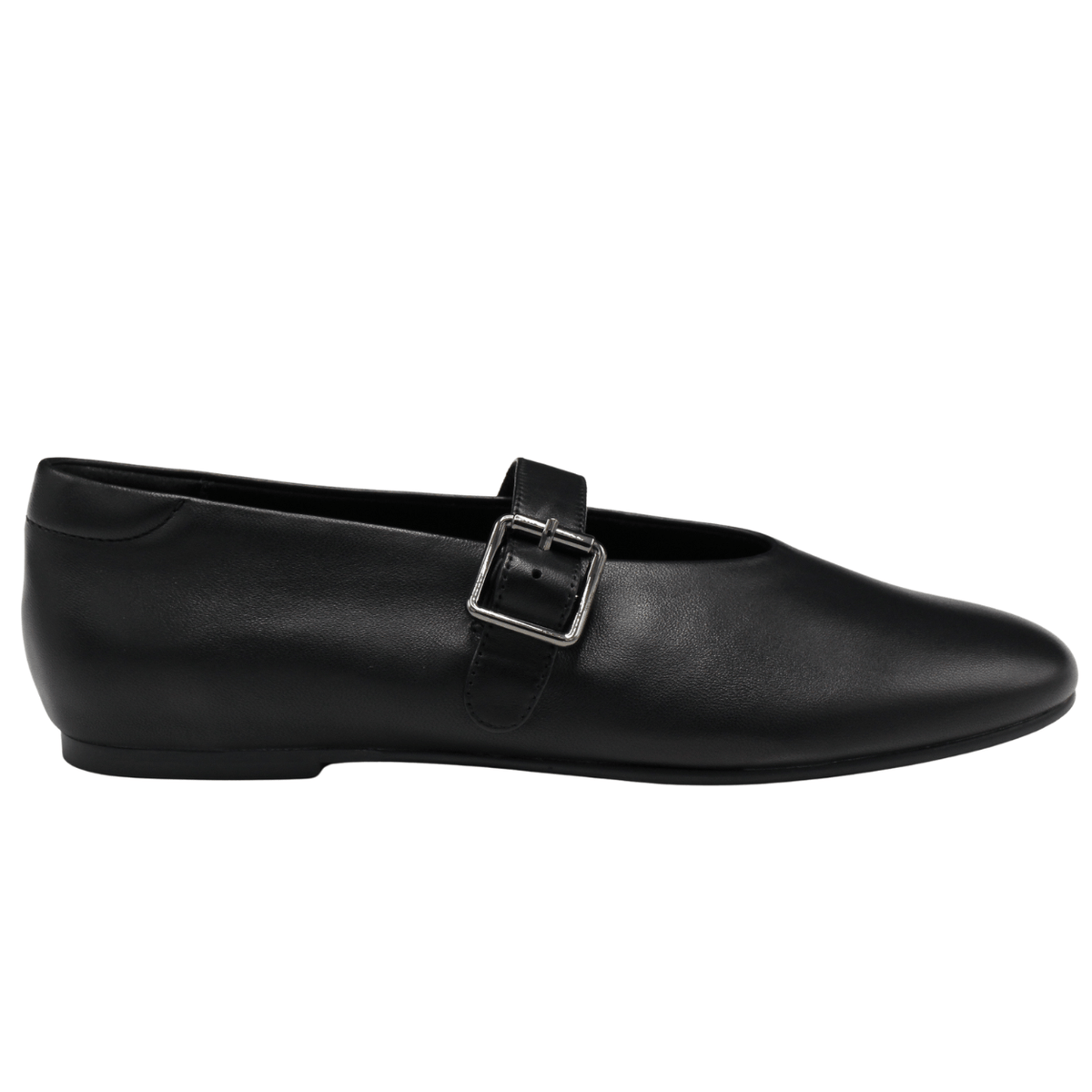 Priori Donna Mary Jane Flat, black nappa