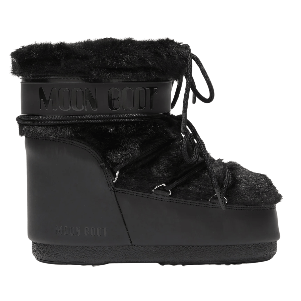 Moon Boot Icon Low Faux Fur Boot, black