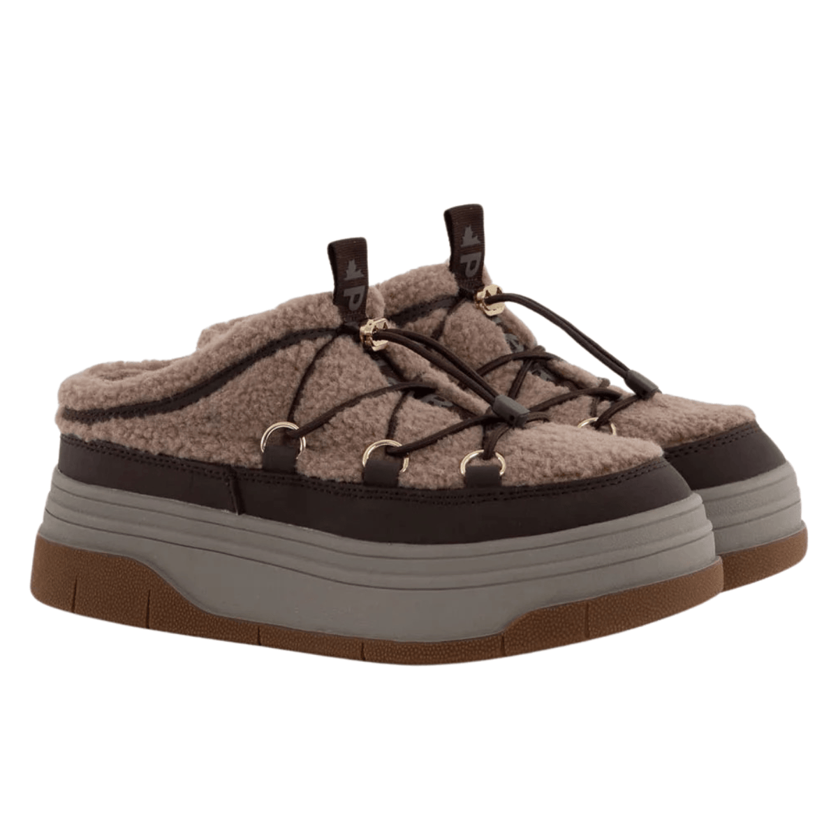 Pajar Jules Waterproof Sneaker Mule, dark brown/taupe – view 2