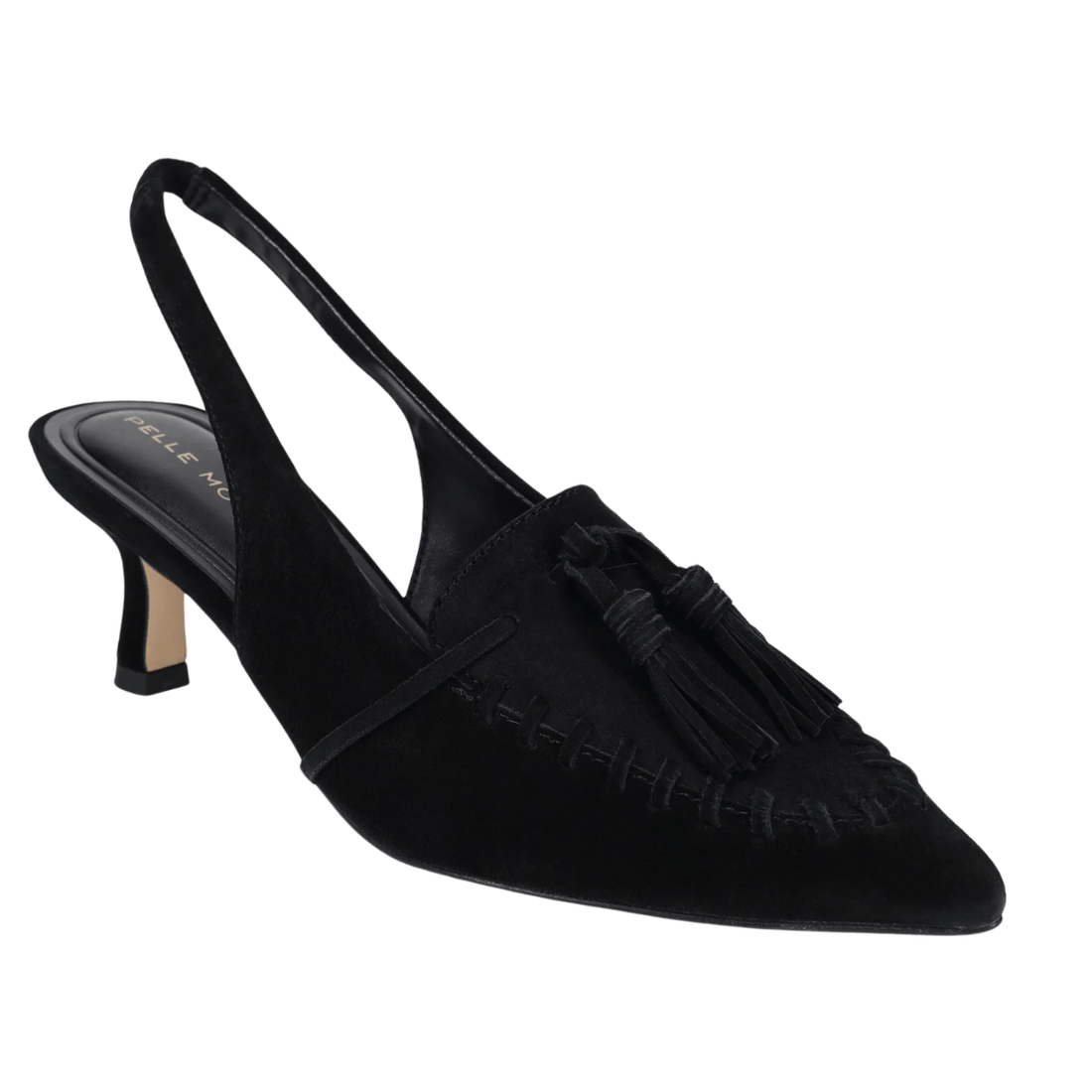 Pelle Moda Kiltie Slingback Pump, Black – alternate view