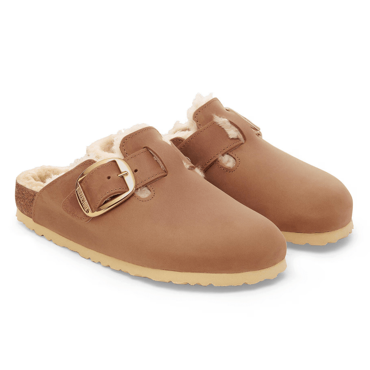 Birkenstock Boston Big Buckle Shearling, cognac – view 2