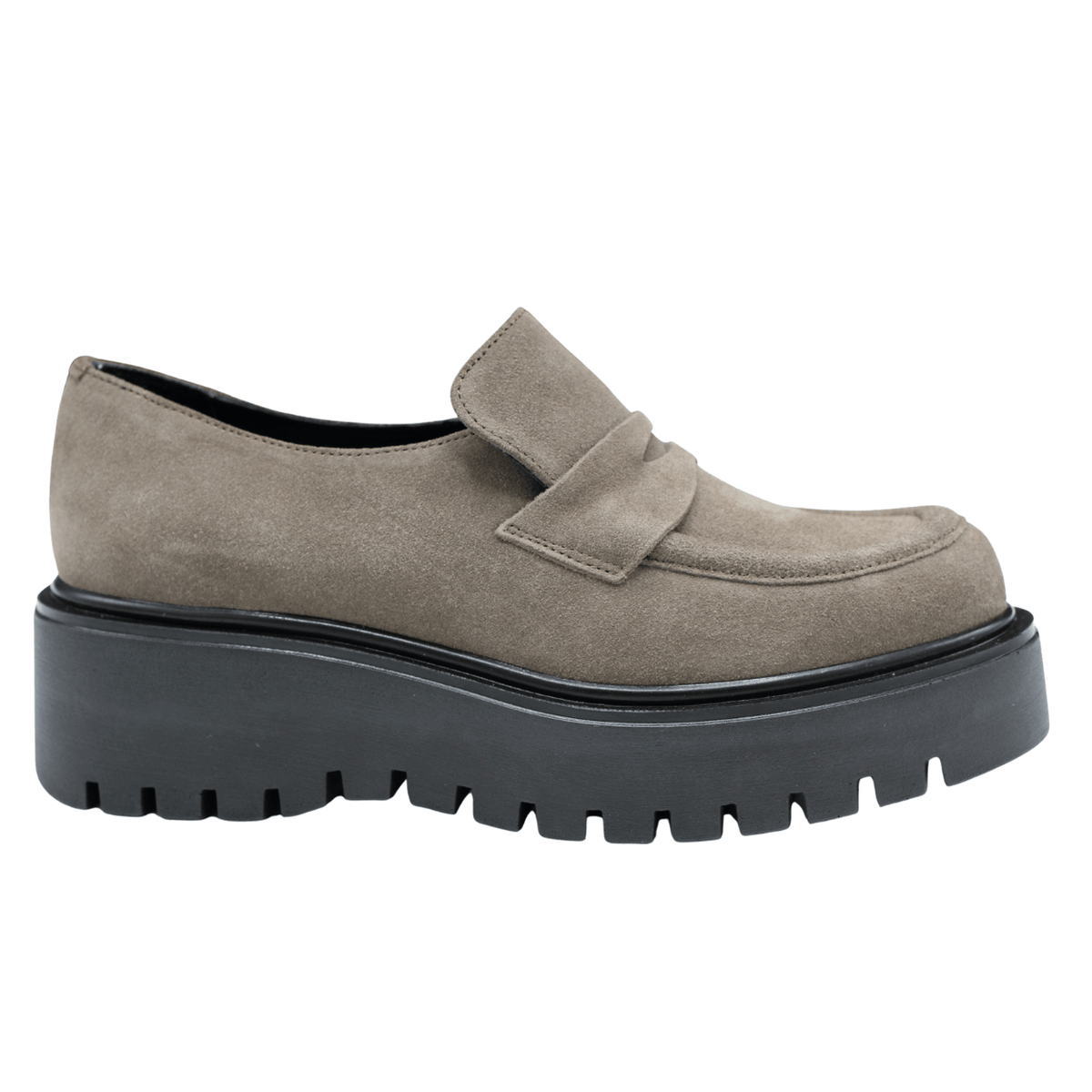 Corso Roma 4405-1 Platform Loafer, taupe suede
