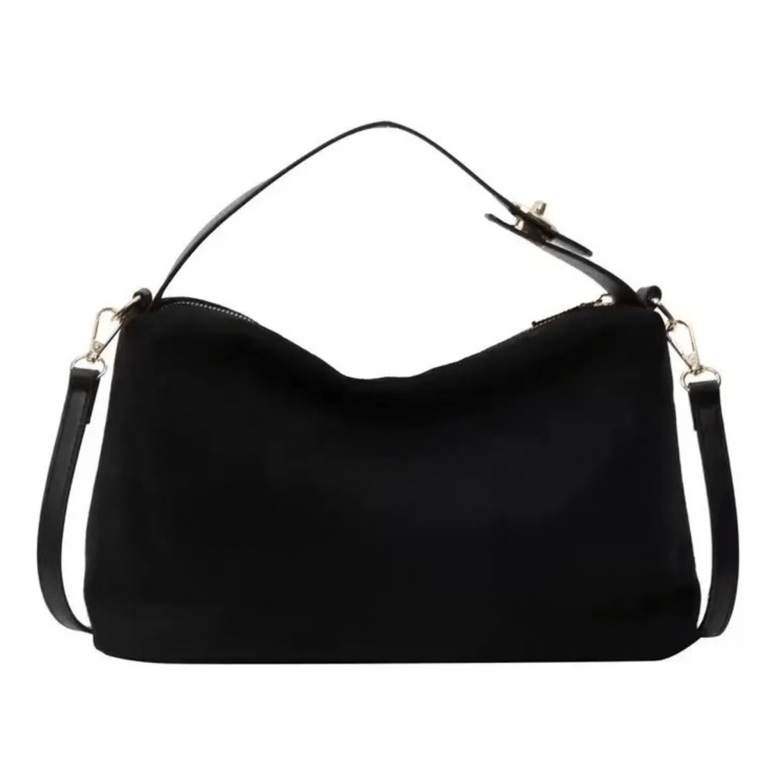 Pathz Velvet Satchel, Black