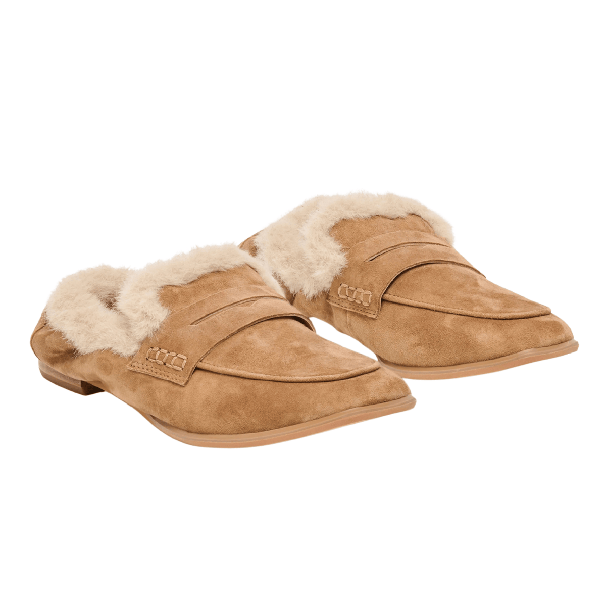 light brown suede