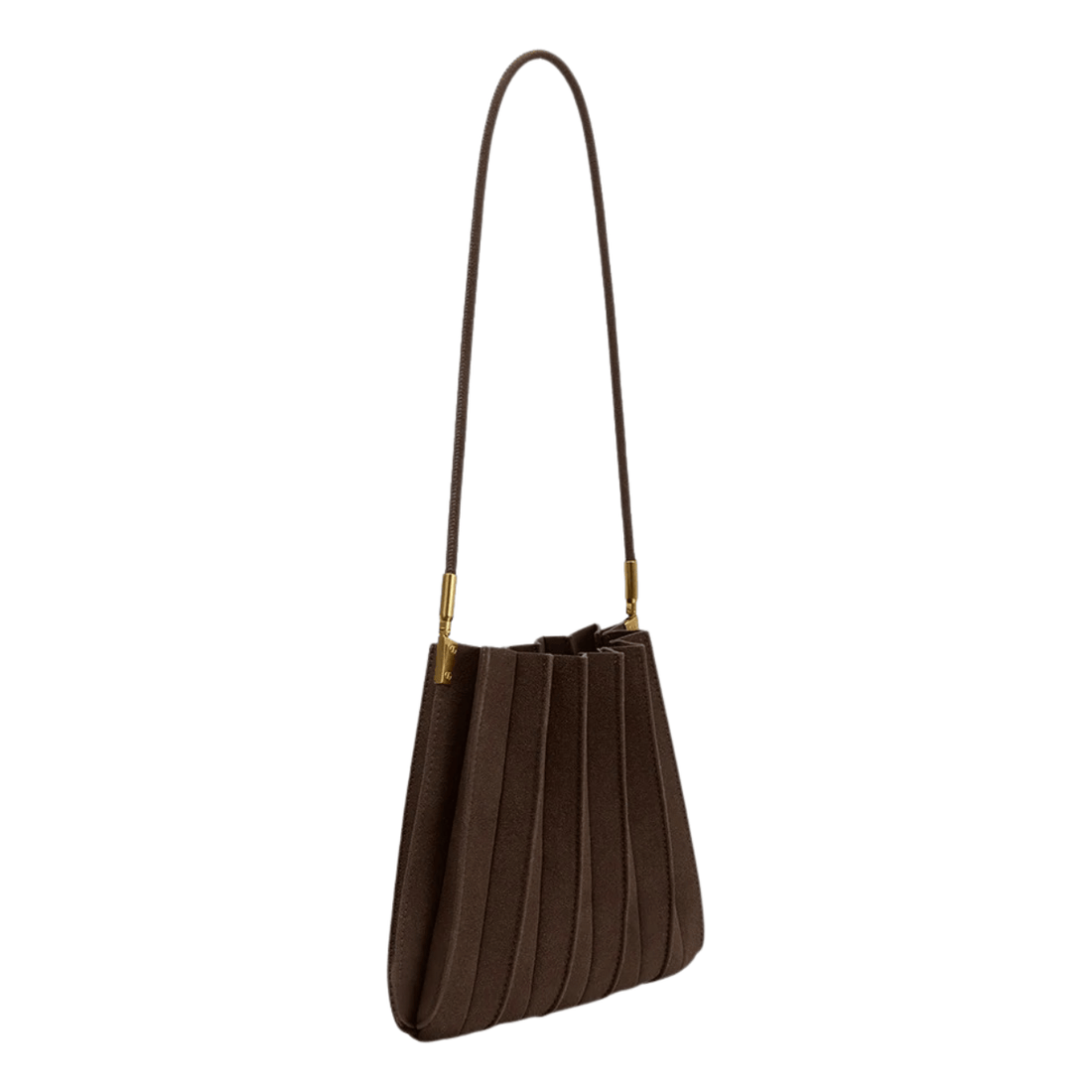 Melie Bianco Carrie Shoulder Bag, chocolate suede – alternate view