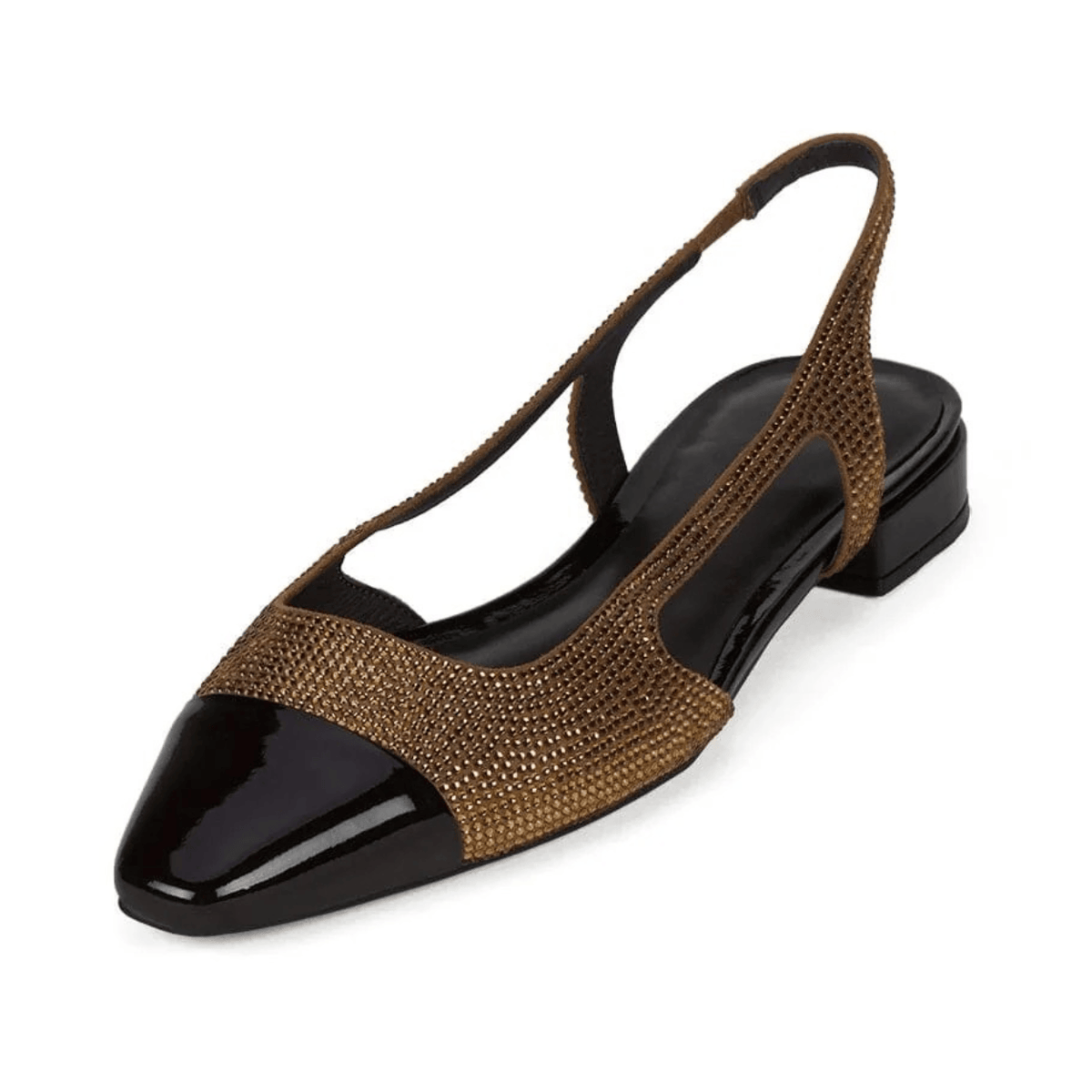 Jeffrey Campbell Worth-J Slingback Flat, brown combo – view 2
