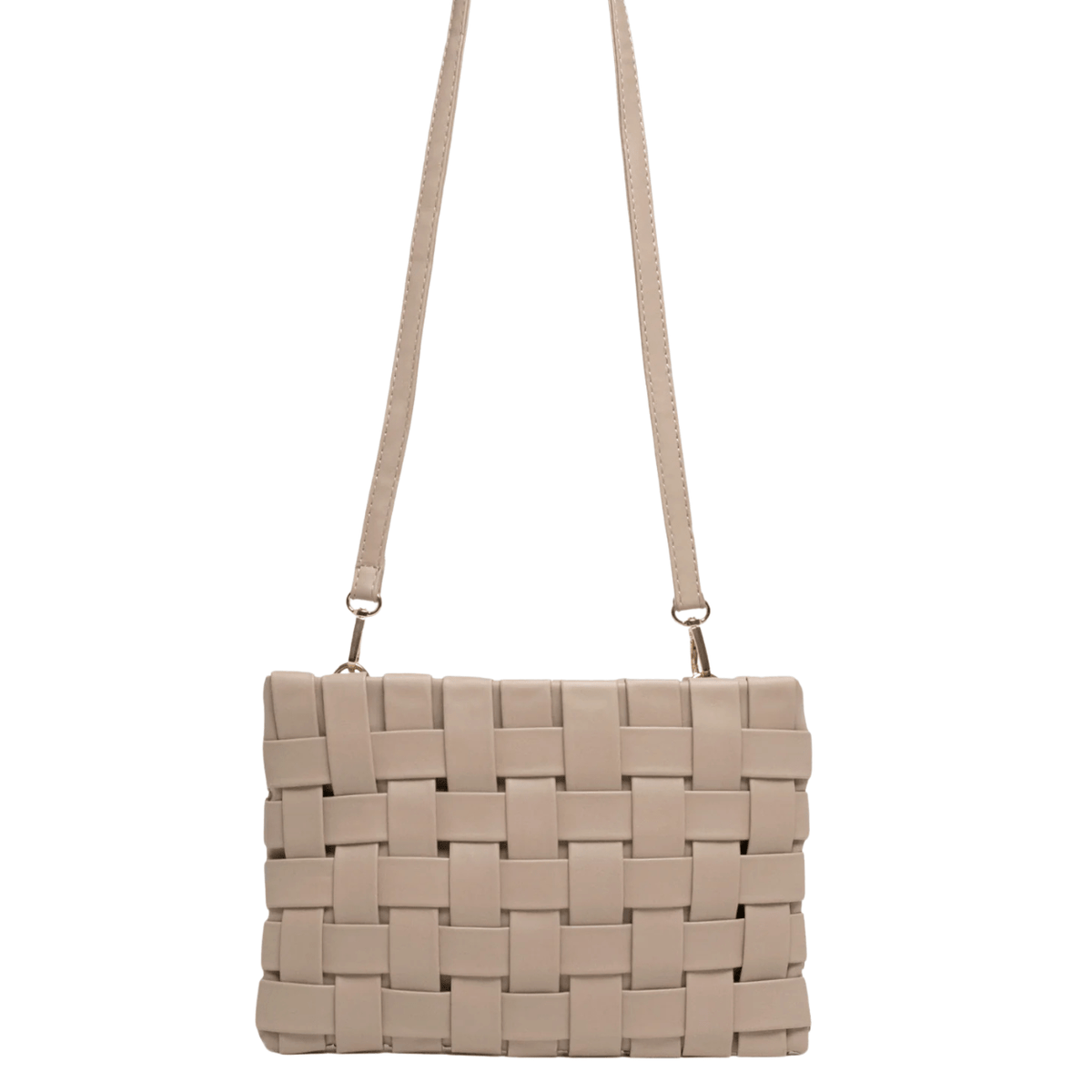 Remi & Reid Lindy Woven Large Clutch, tan – view 7