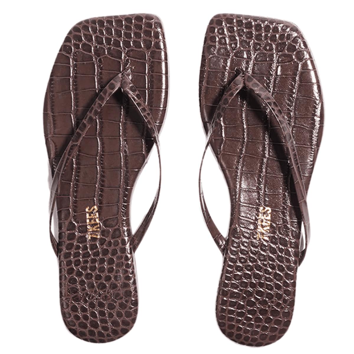 TKEES Square Toe Lily Croc, Carob – view 2