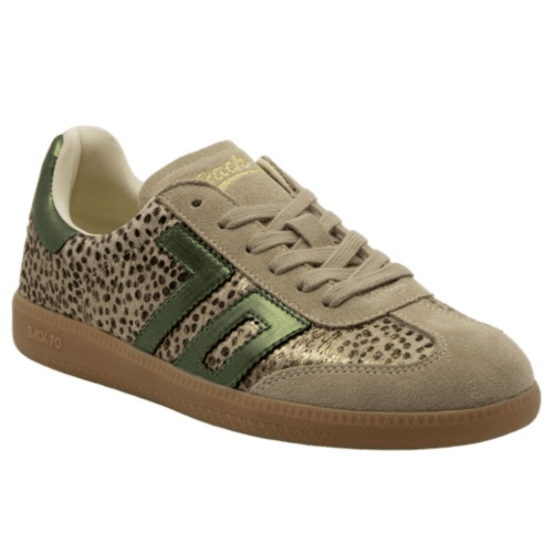Back 70 Cloud W26 Sneaker, Pois Gold Forest – alternate view