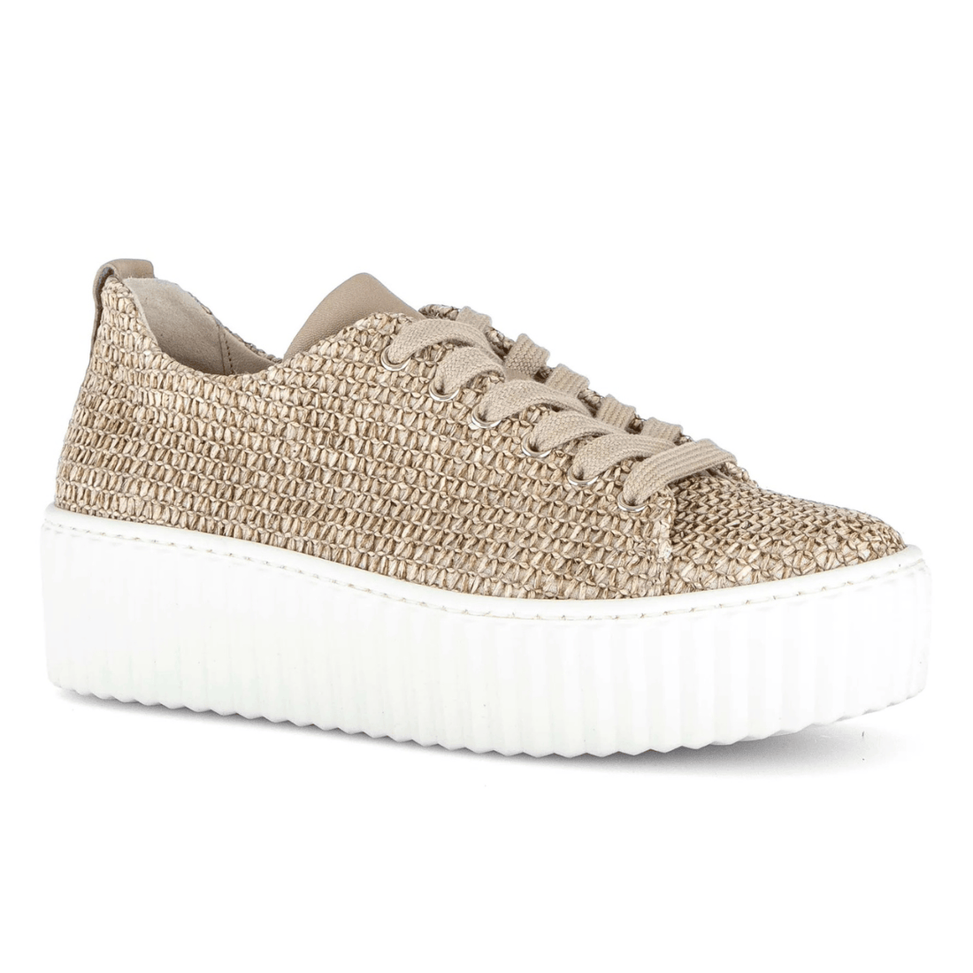 Gabor Basket Raffia Sneaker, Sand – alternate view