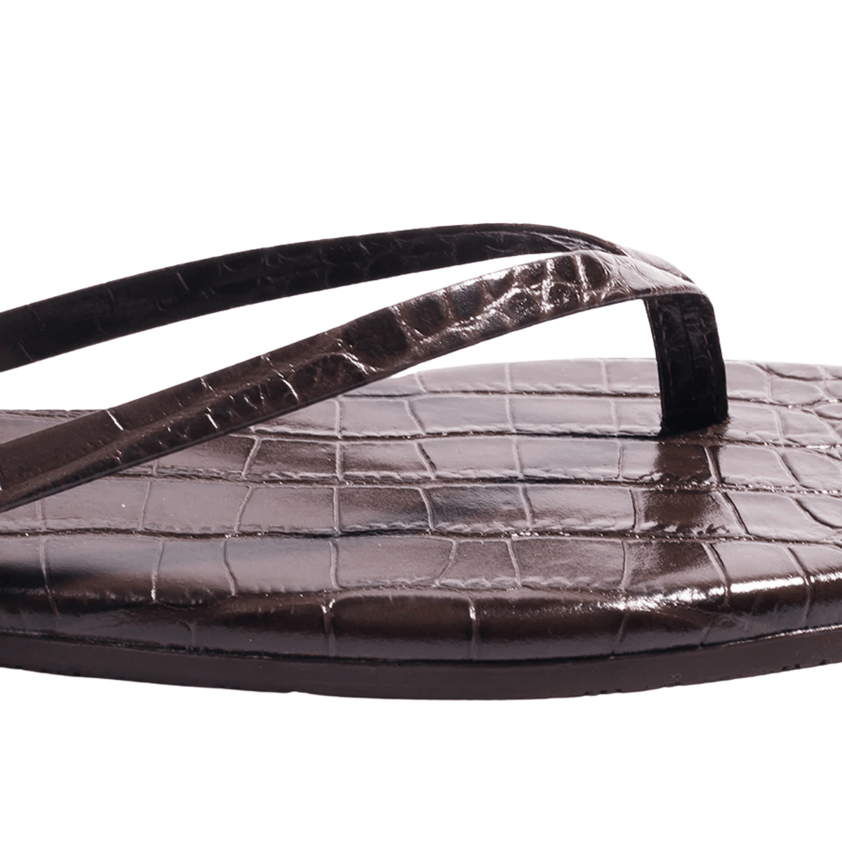 TKEES Square Toe Lily Croc, Carob – view 3