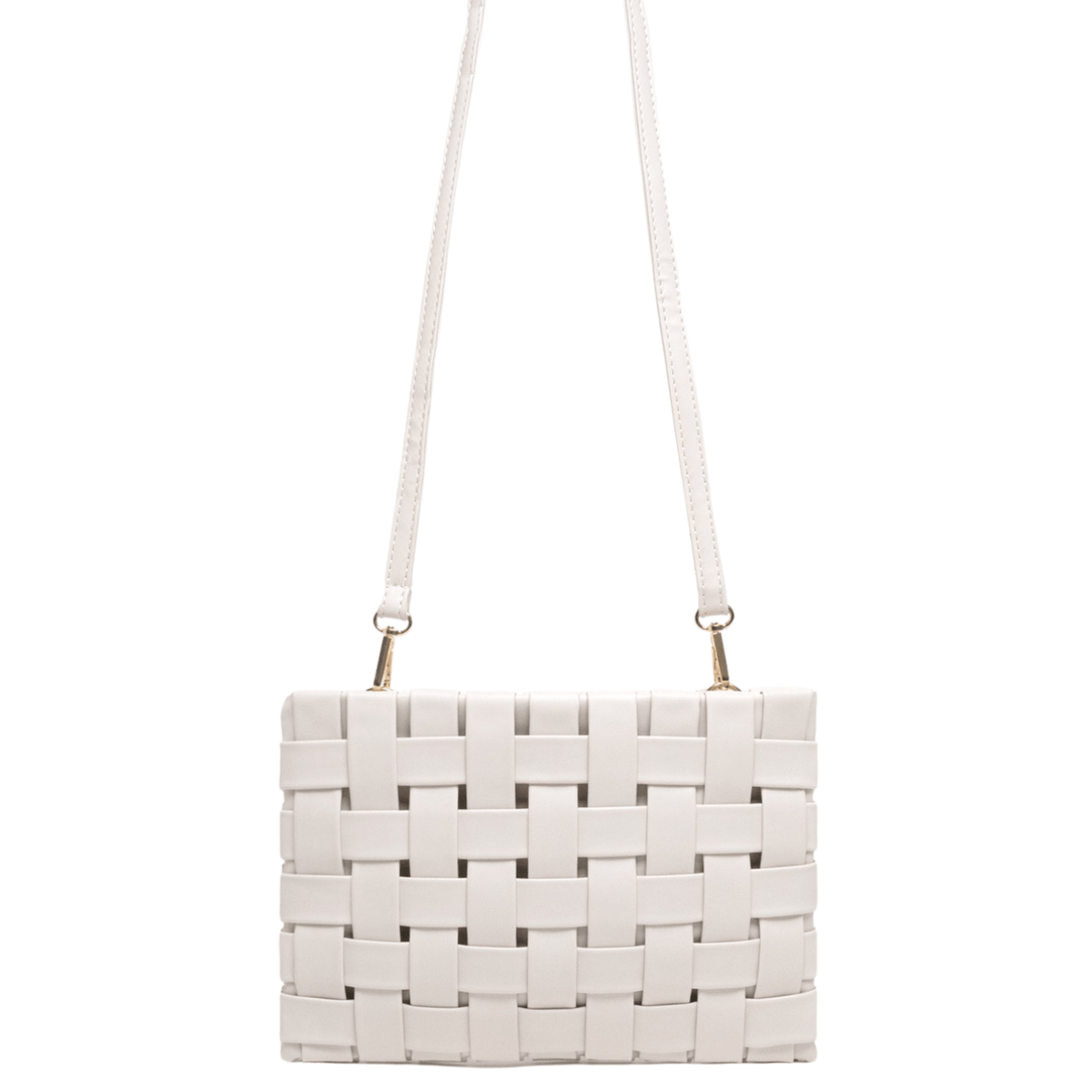 Remi & Reid Lindy Woven Large Clutch, white – view 13