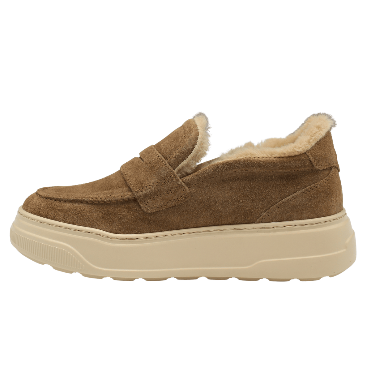 Gianluca Pisati Adelaide Shearling Loafer, noce – view 4