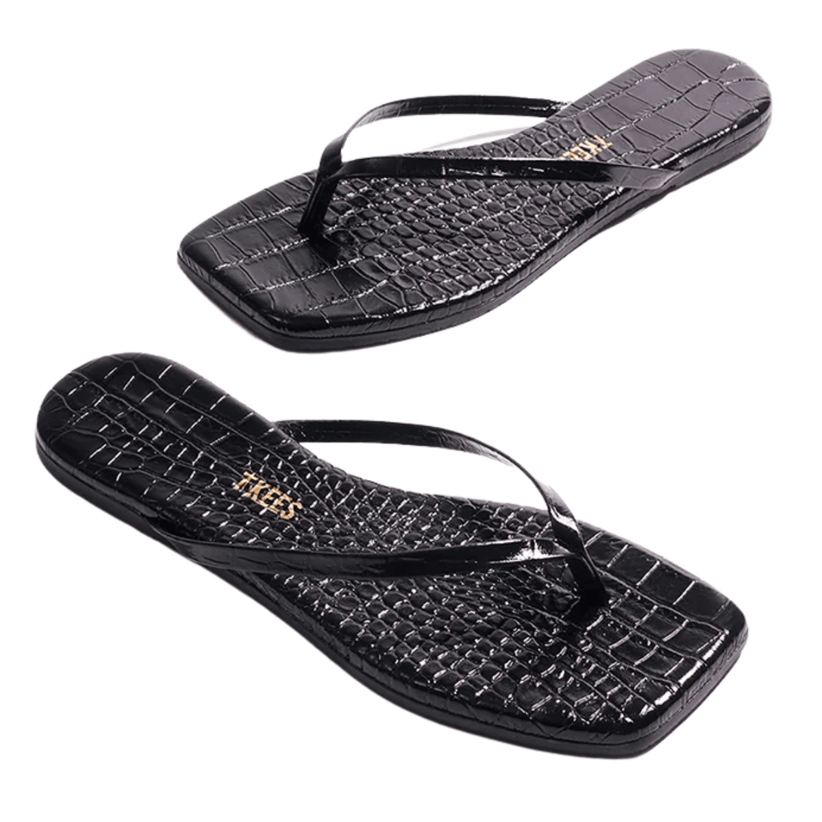 TKEES Square Toe Lily Croc, Sable – view 8