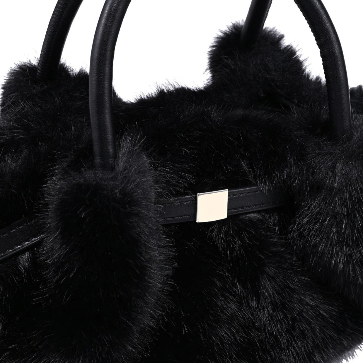 Urban Expressions Selena Faux Fur Crossbody, black – view 4