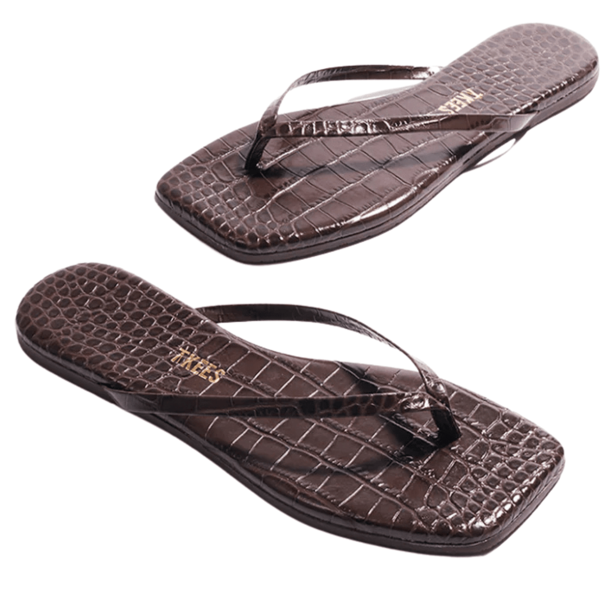 TKEES Square Toe Lily Croc, Carob – view 4