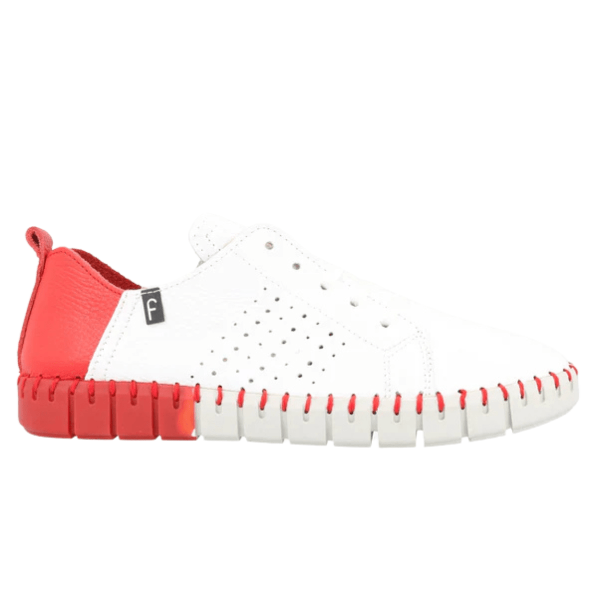 Fabiolas Sadie Sneaker, White/Red – view 5