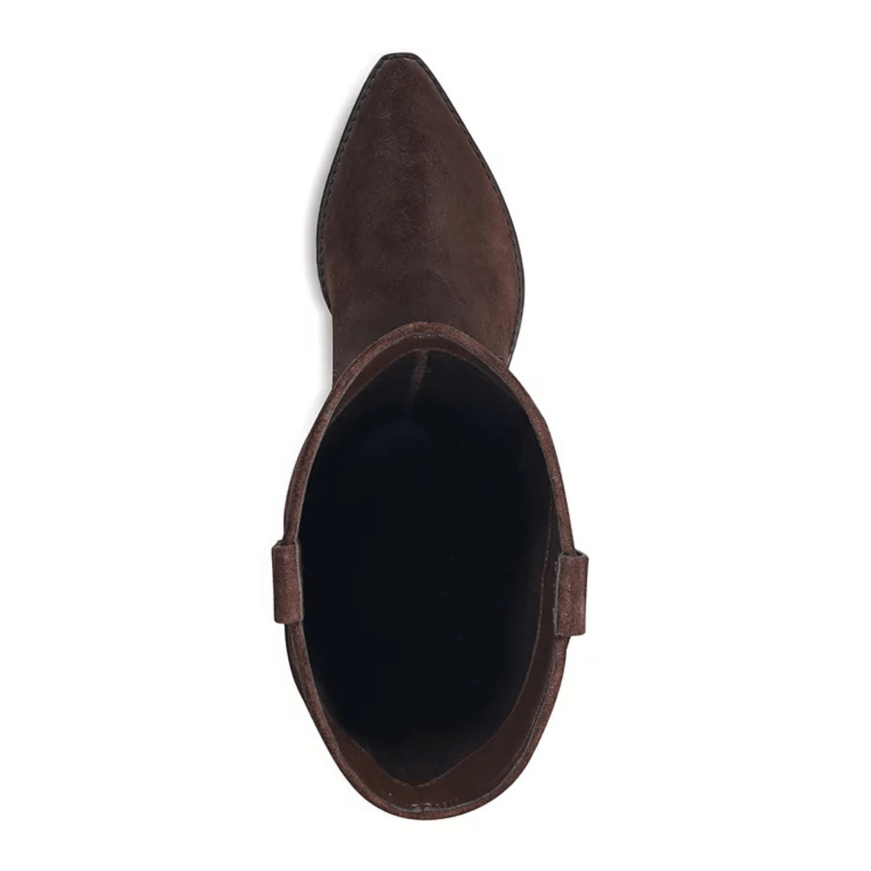 dark brown suede