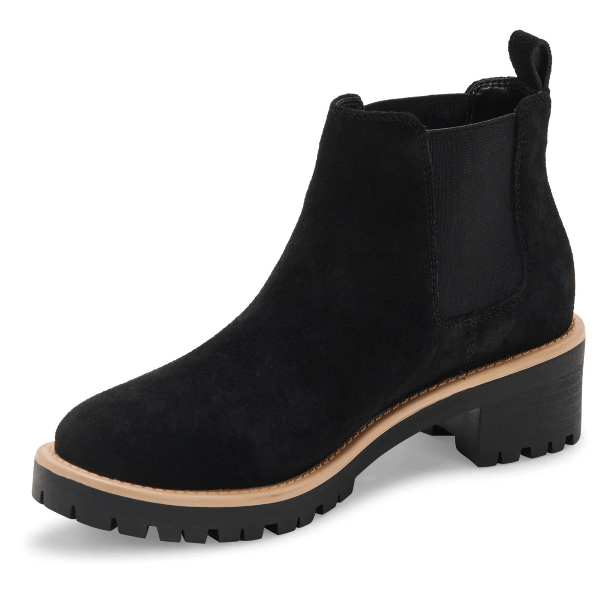 Blondo Mayes Chelsea Boot, black suede – view 6