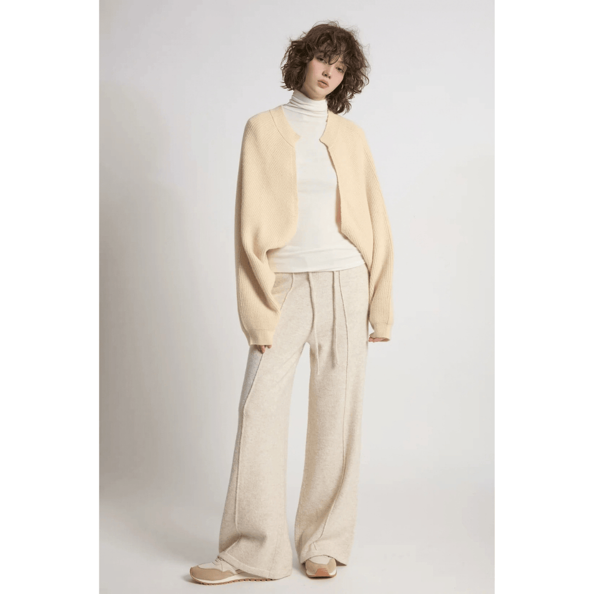Common Knit Knit Bolero Cardigan, cream – view 1