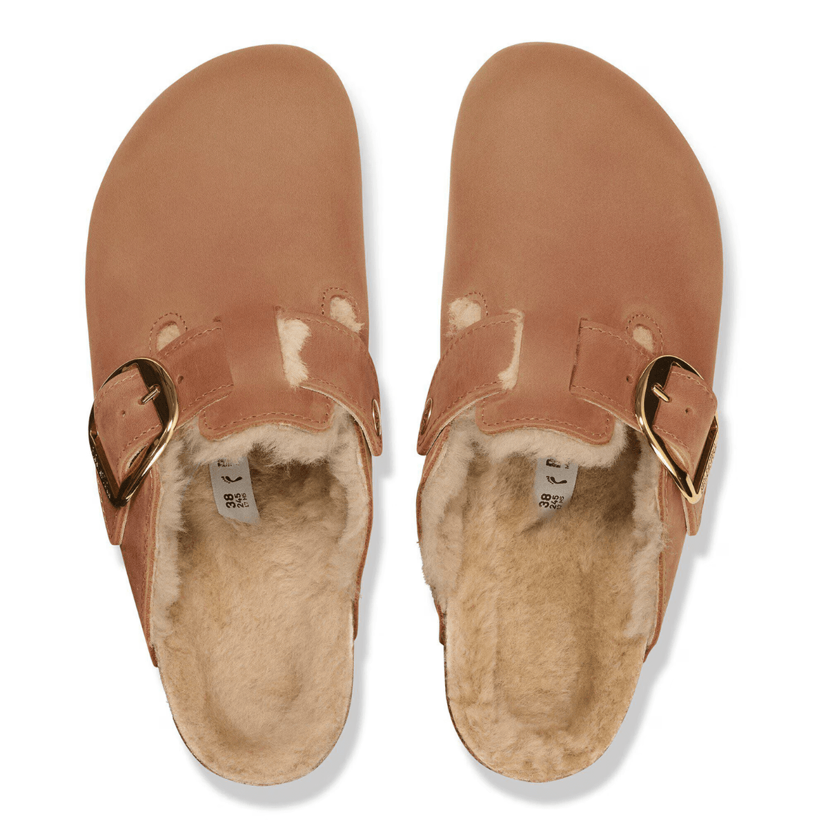 Birkenstock Boston Big Buckle Shearling, cognac – view 5