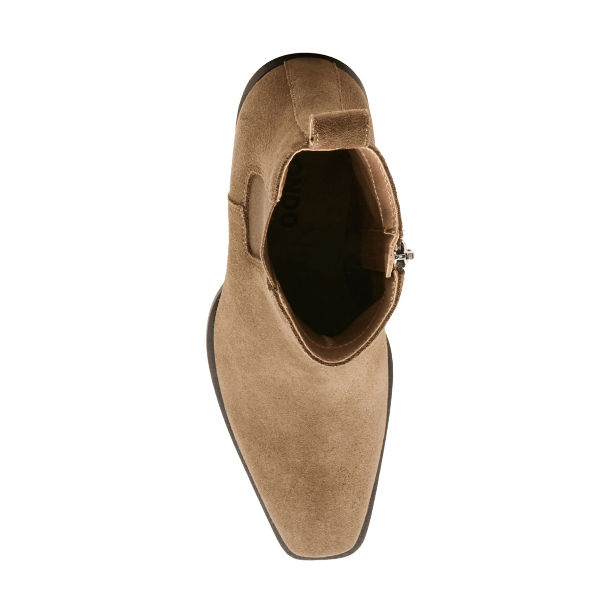 Blondo Dusi Heeled Bootie, taupe suede – view 6