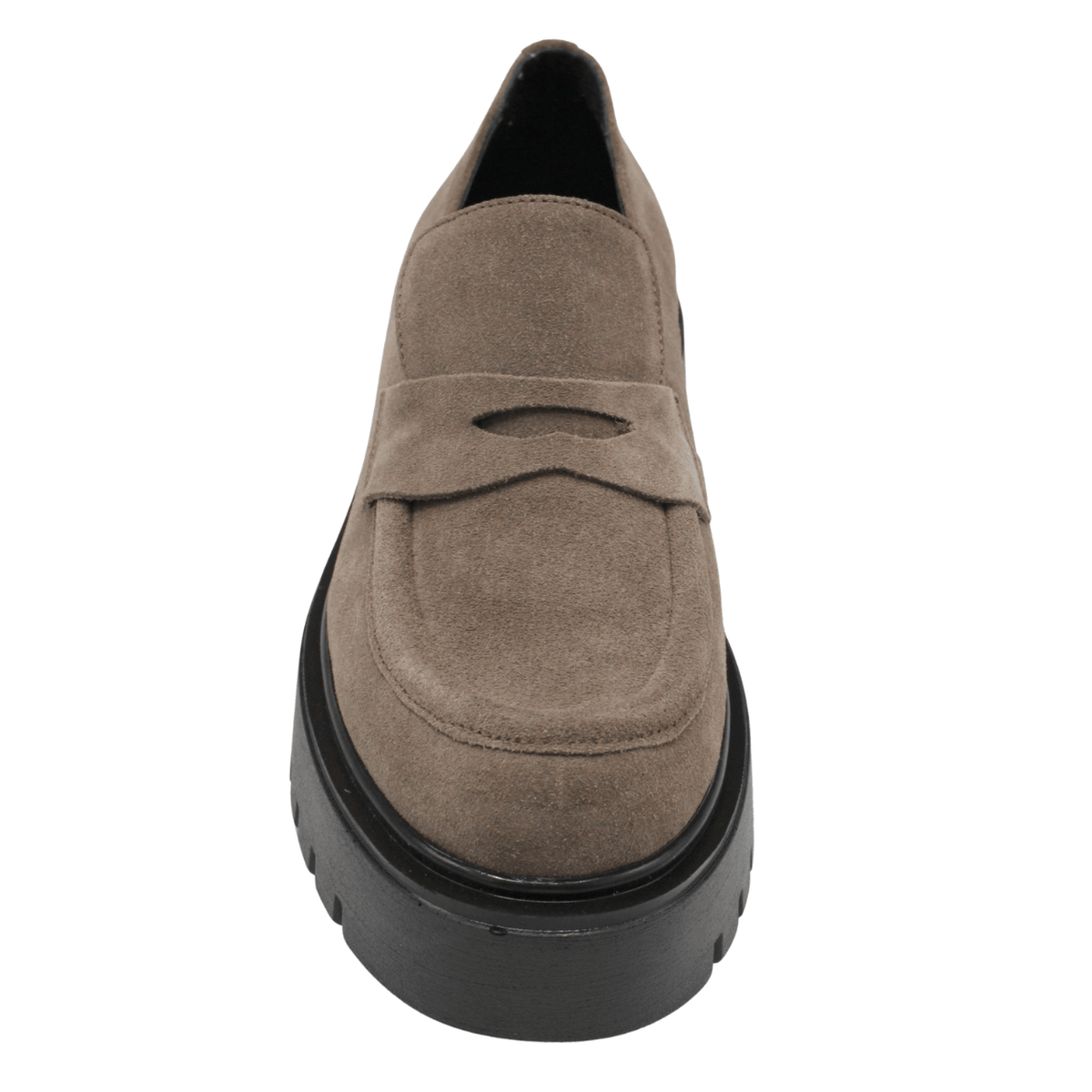 Corso Roma 4405-1 Platform Loafer, taupe suede – view 6