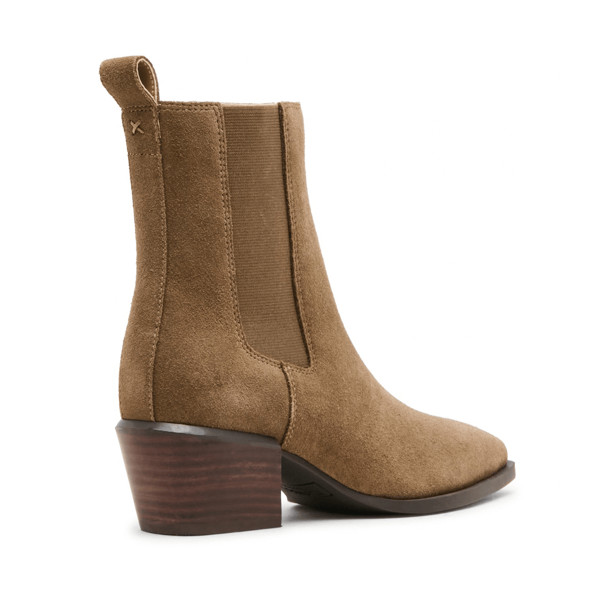 Blondo Dusi Heeled Bootie, taupe suede – view 7