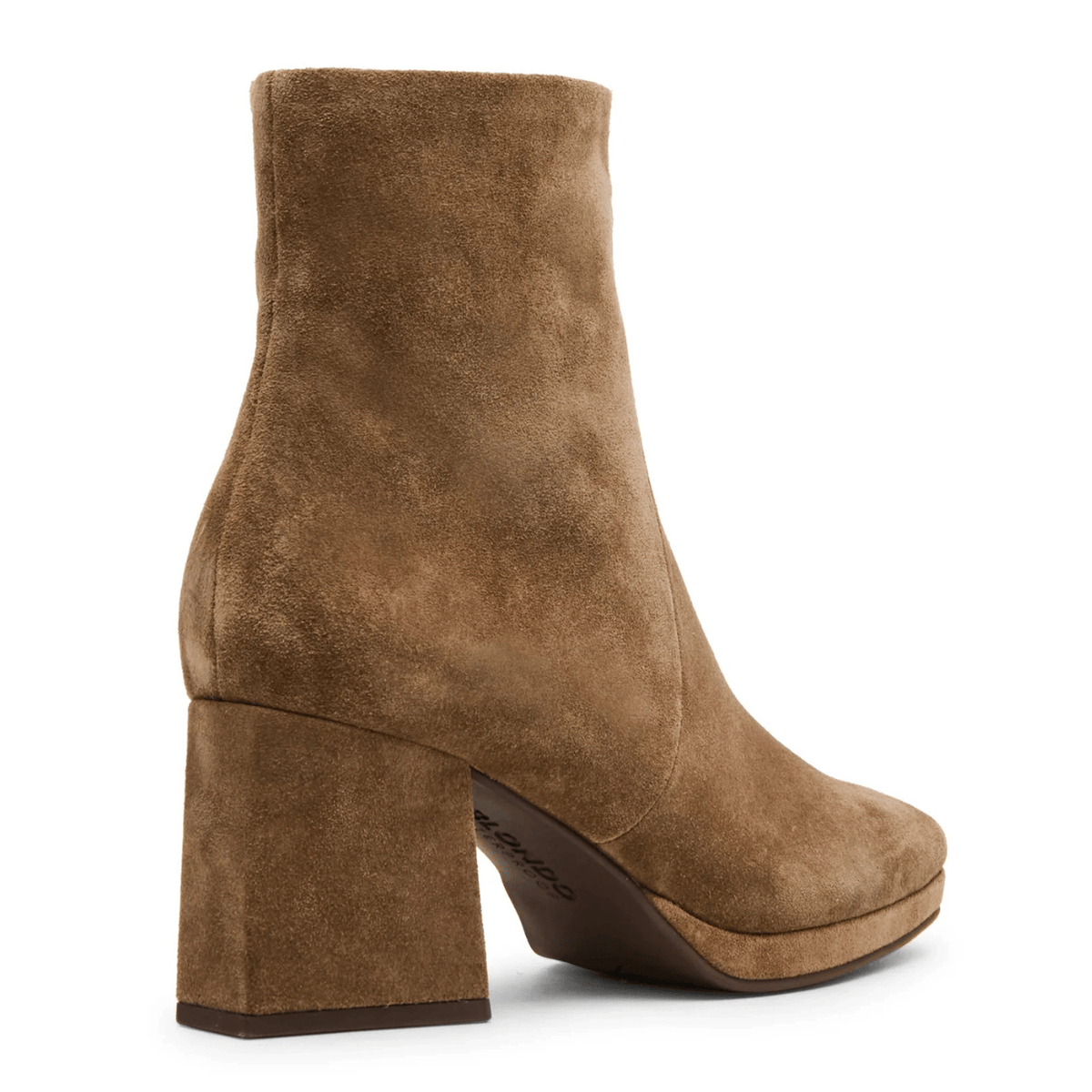 Blondo Shyna Heeled Bootie, taupe suede – view 7