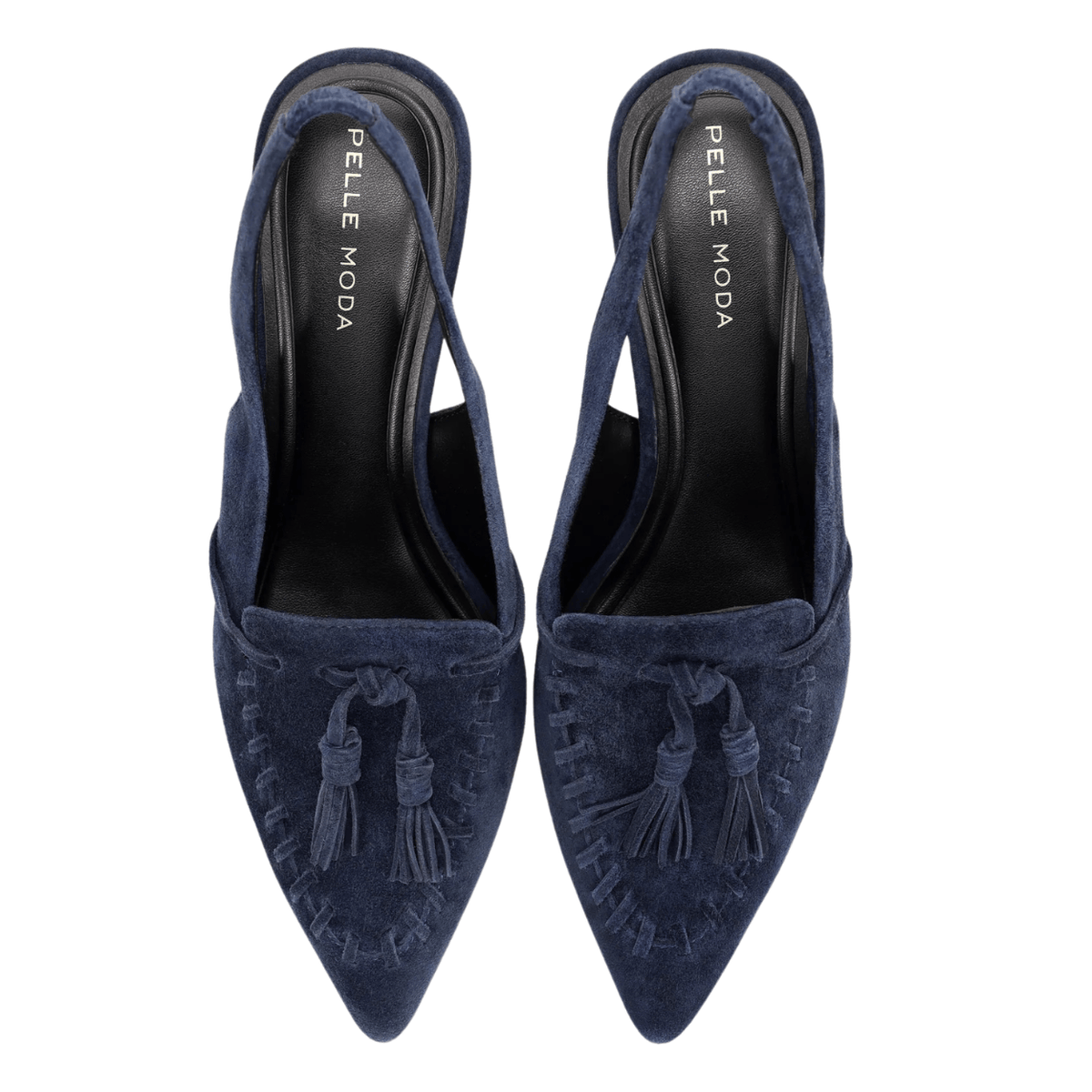 Pelle Moda Kiltie Slingback Pump, navy – view 7