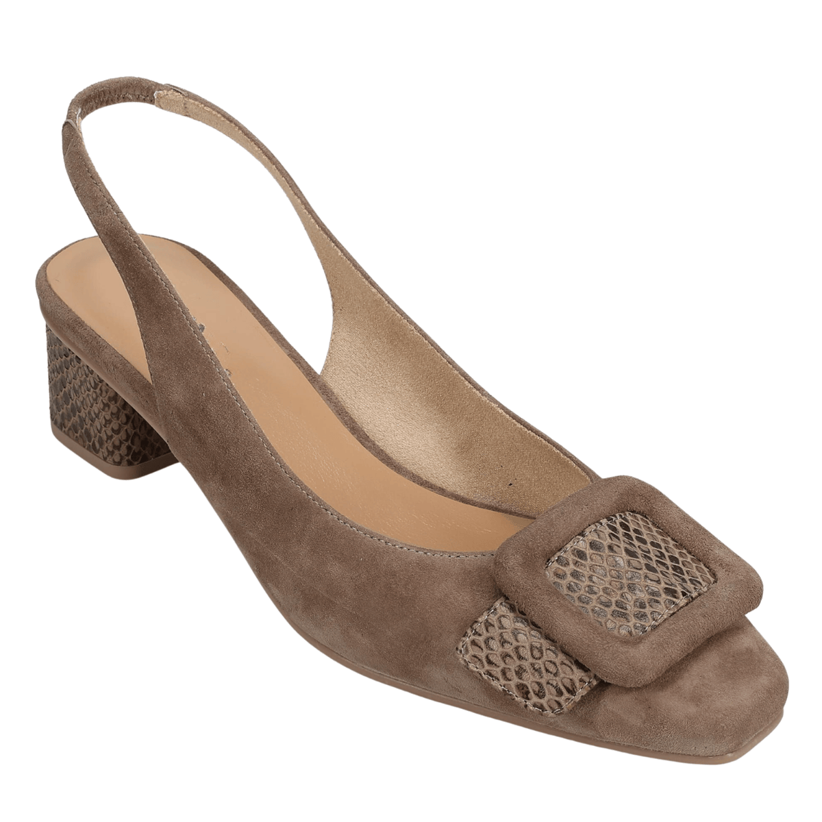 Priori Tequila Slingback Pump, taupe suede – view 8