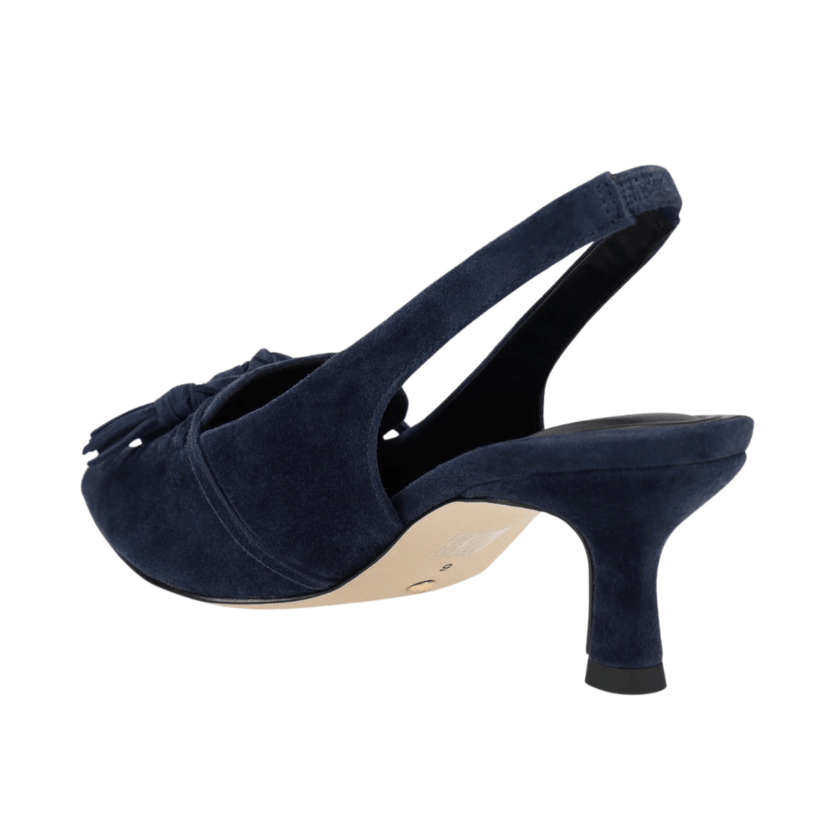 Pelle Moda Kiltie Slingback Pump, navy – view 8
