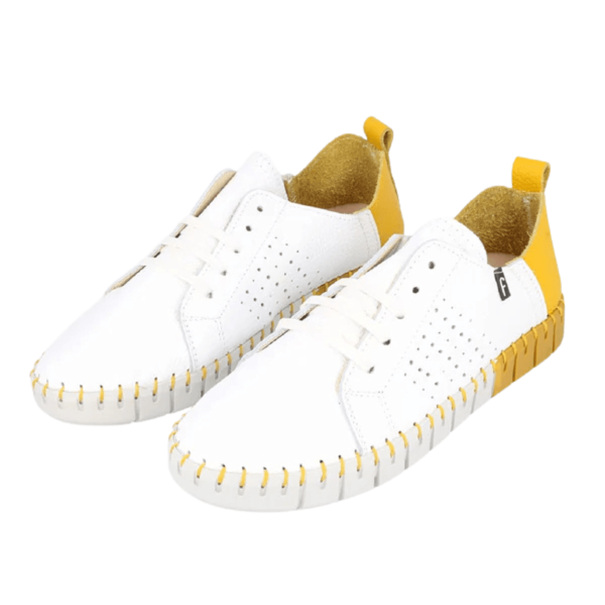 Fabiolas Sadie Sneaker, White/Yellow – view 11