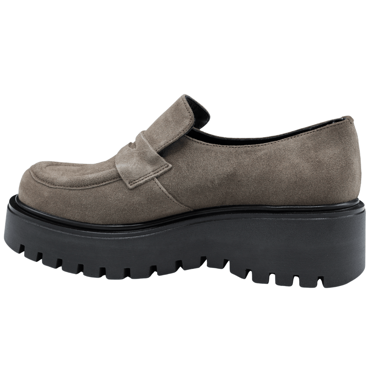 Corso Roma 4405-1 Platform Loafer, taupe suede – view 8