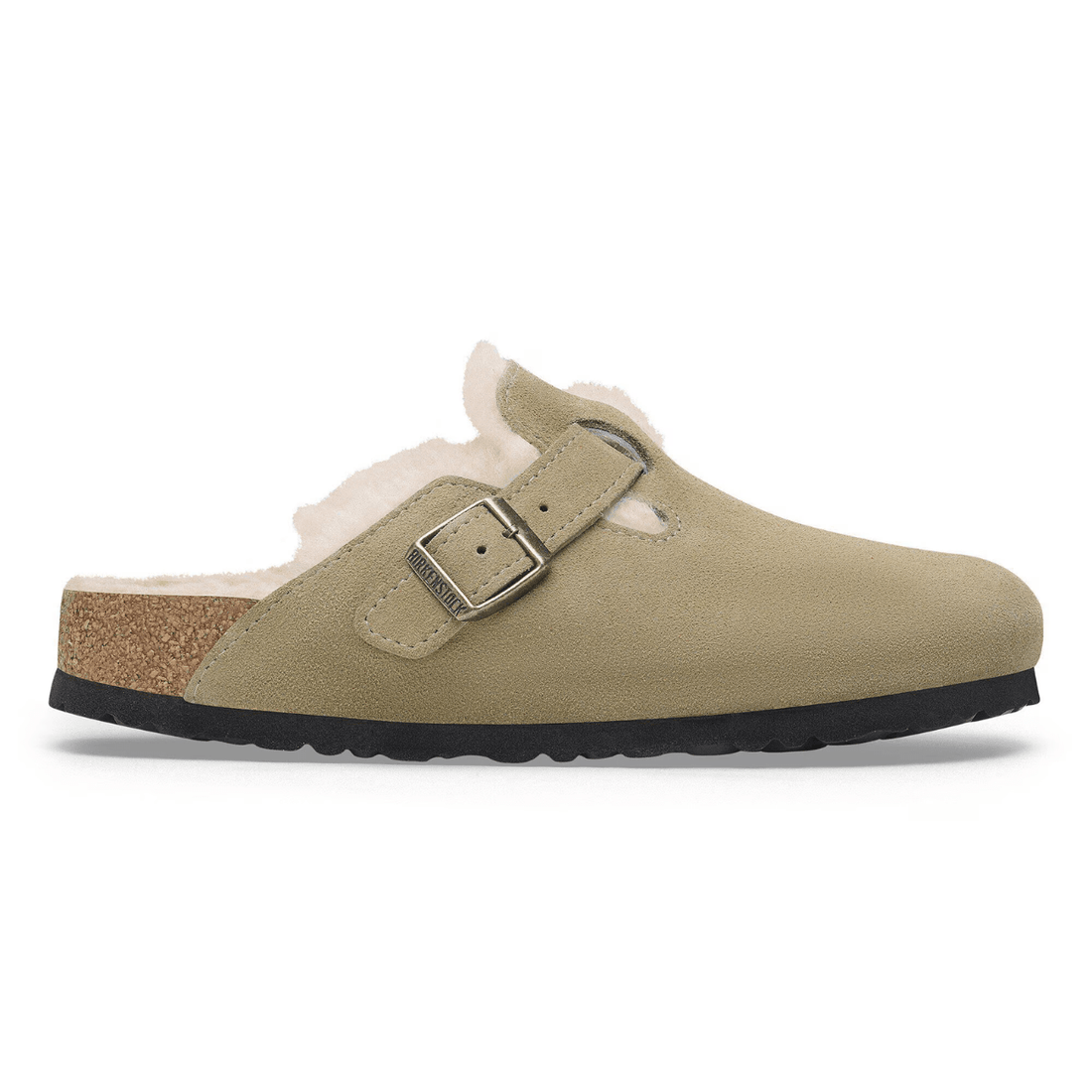 Birkenstock Boston Shearling, Taupe Suede