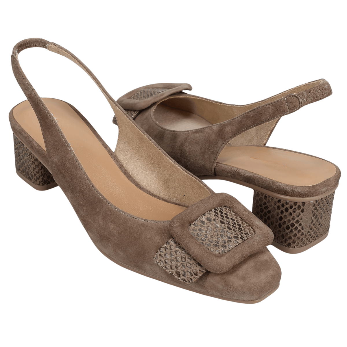 Priori Tequila Slingback Pump, taupe suede – view 9