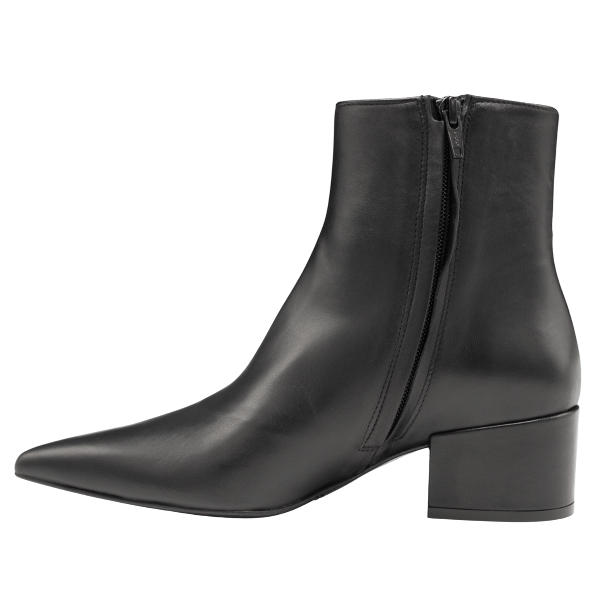 Mividia Fran Heeled Bootie, black leather – view 5