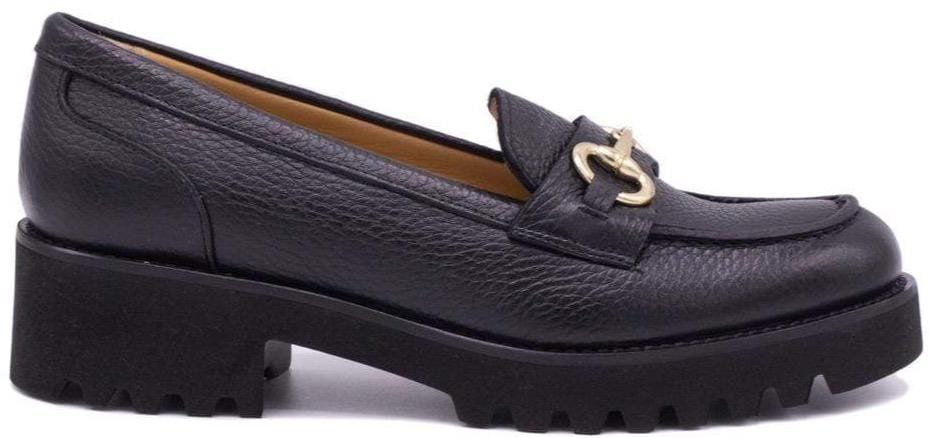 Pascucci 5307 Leather Loafer, Black