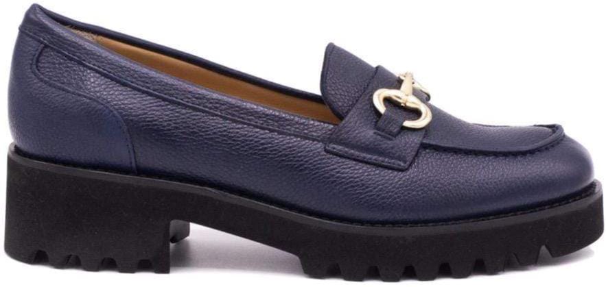 Pascucci 5307 Leather Loafer, Navy – view 2