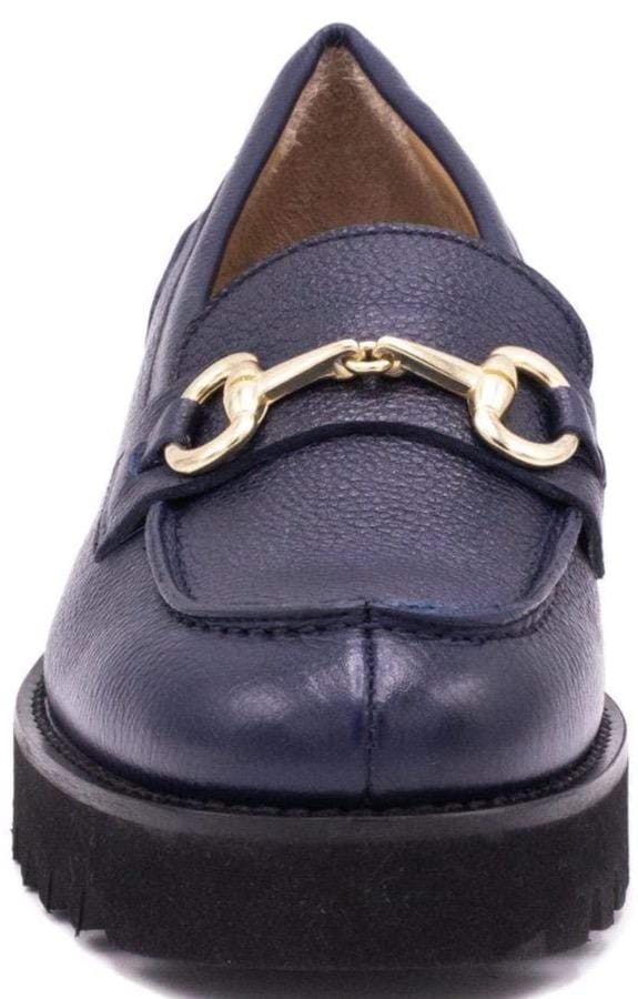 Pascucci 5307 Leather Loafer, Navy – view 4